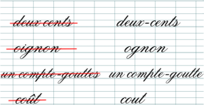 quelques mots modifiés par la réforme de l'orthographe