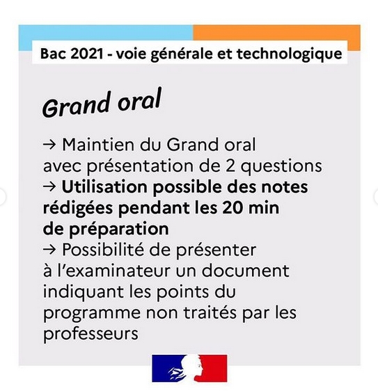 Grand oral Bac 2021